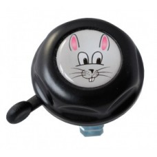 Kids bell Rabbit Doming Label - fekete Ø 55mm