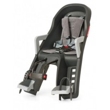 Child seat front Polisport Mini Guppy - sötétszürke / ezüst, rögzítőfej