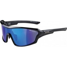 Sunglasses Alpina Lyron Shield P - frame black  lenses blue mirror
