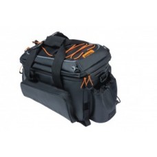 Carrier bag Basil Miles XL Pro - black orange tarpaulin 9-36l