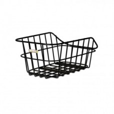 Back wheel basket Cento Aluminium - 40x24x21 cm black broad-meshed