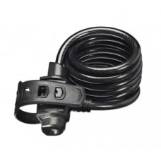 Spiral cable lock  Trecolor 180cm Ø 10mm - SK 222/180/10 FIXXGO fekete