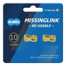 MissingLink KMC 10R Ti-N gold - 2 pieces f. chain 5 88mm gold 10 speed