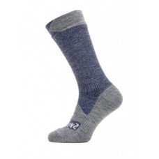 Socks SealSkinz All Weather mid length - size L (43-46)  navy/grey