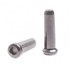 Cable end sleeve aluminium - for 1.0-1.80mm inner cable silver