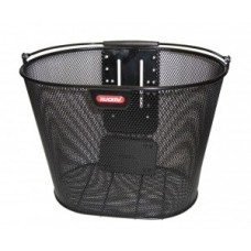 F.-Wheel Basket Klickfix Oval Plus black - close-meshed w/o Adapter