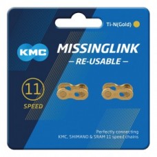 MissingLink KMC 11R Ti-N gold - 2 pieces f. chain 5.65mm 11 s. re-usable