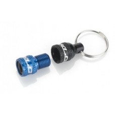 XLC Valve adapter incl. key ring - AV a DV / SV fekete / kék színnel