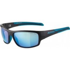 Sunglasses Alpina Testido - frame black matt-blue lenses blue mirror