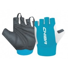 Short-finger gloves Chiba Mistral - size  XL / 10 black/turquoise