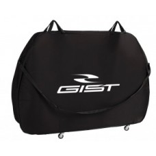 Bike transport bag for MTB/Racing - fekete, párnázott, w. kerekek + állvány