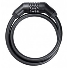 Combination cable lockTrelock110cm,Ø12mm - KS 260/110/12 black w. mount