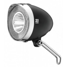 XLC battery headlight LED - StVZO minden kerékpárhoz, fekete 20 Lux