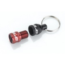 XLC Valve adapter incl. key ring - AV a DV / SV fekete / piros