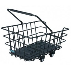 RW basket Around College alum. blk. - 46x34x22 cm removable wide-meshed