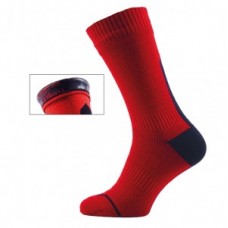 Socks SealSkinz Road Thin mid Hydrostop - size S (36-38) red/black waterproof