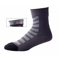 Socks  SealSkinz MTB Ankle w. Hydrostop - Méret M (39-42) fekete / szürke vízálló