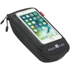 Phone bag Plus M  KLICKfix mit Adapter - átlátszó / fekete, w. forgócsatlakozó