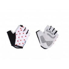 XLC short finger gloves - white/red size S