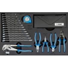 Bike tool set in SOS tool tray - combination wrench + pliers - 1600SOS14