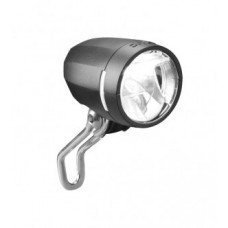 LED headl. b&m IQ Myc T senso plus - 50 lux black w.dayt.running light+sensor