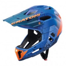 Helmet Cratoni C-Maniac 2.0MX (MTB) - size M/L (54-58cm) blue/orange matt