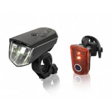 XLC battery headlight Set Sirius B20 - LED reflector 20Lux + LED rear light
