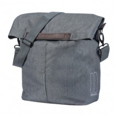 Shopper bag Basil City - grey/melee 14-16l hook-on system