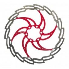 XLC brake disc - Ø 180 mm ezüst / piros