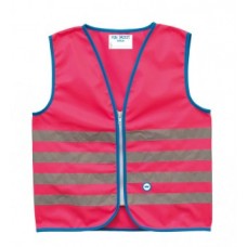 Safety Waistcoat Wowow Fun Jacket - gyermekkori, PNK, refl.stripes S