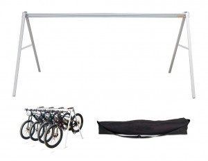Bike stand E-TEAM Agilis + bag - 240 x 78 x H 105cm f. 5 bikes